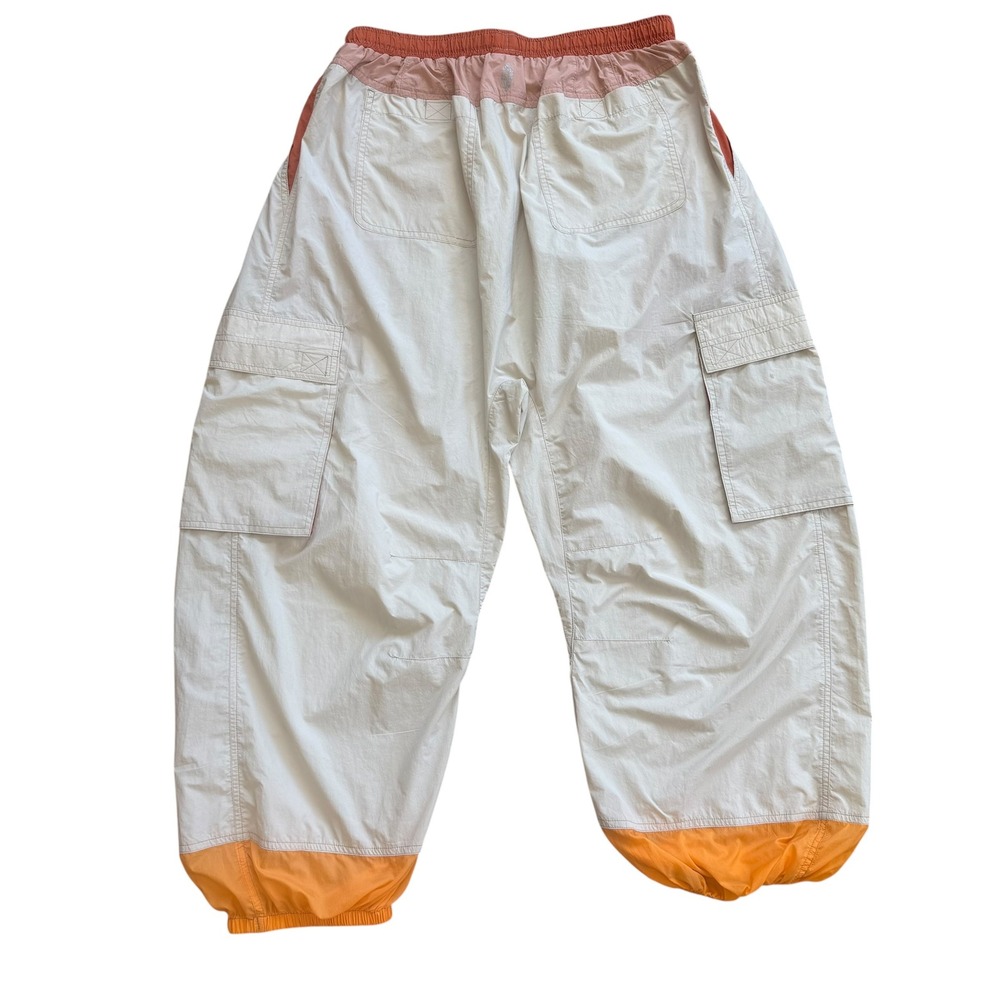 FP Movement by Free People Cream Track Joggers with Pink and Orange Accents - Picture 3 of 8